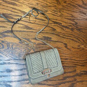 Rebecca Minkoff Olive Green Suede Mini Crossbody Bag